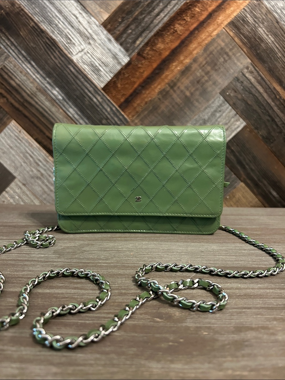 Chanel Quilted Leather Wallet on Chain